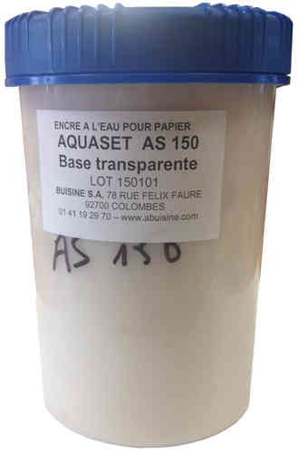 AQUASET : Water based ink for Paper and Cardboard