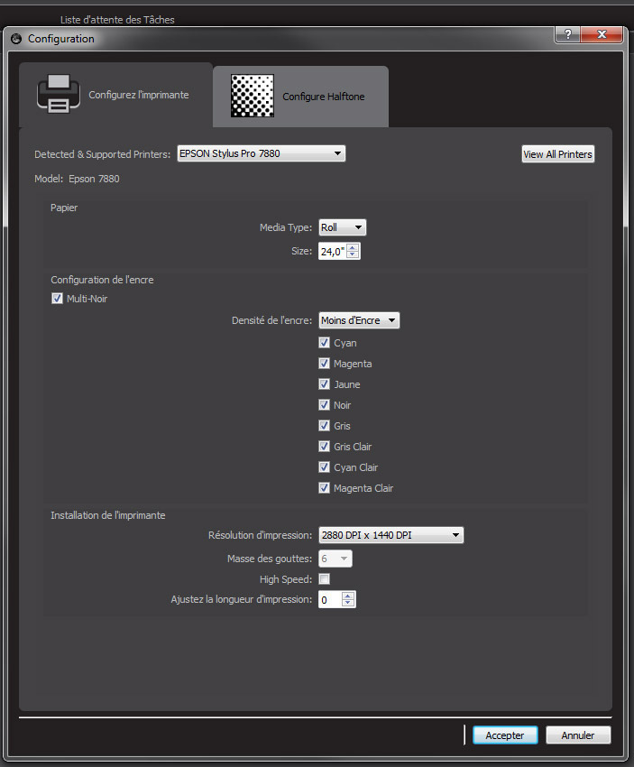 Screen priting software AccuRIP